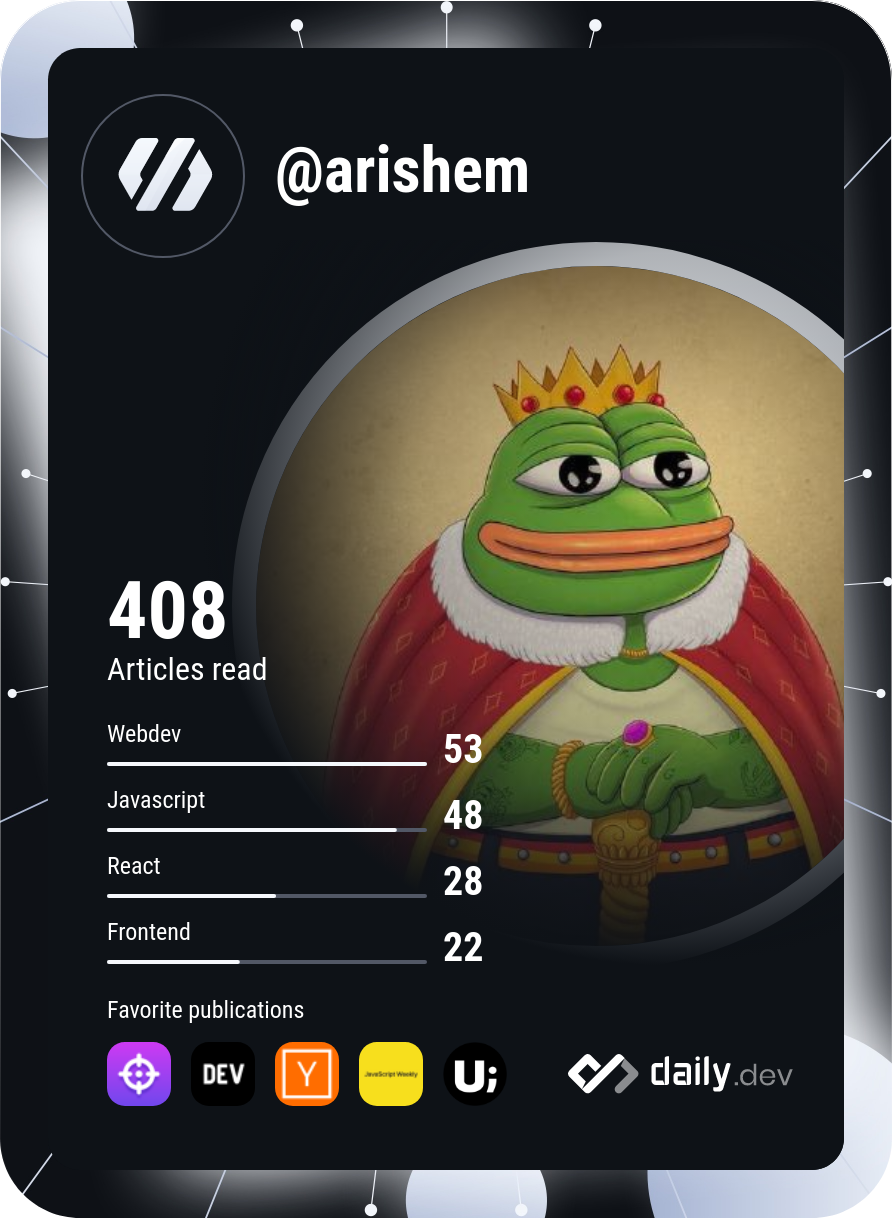 Arishemm's Dev Card