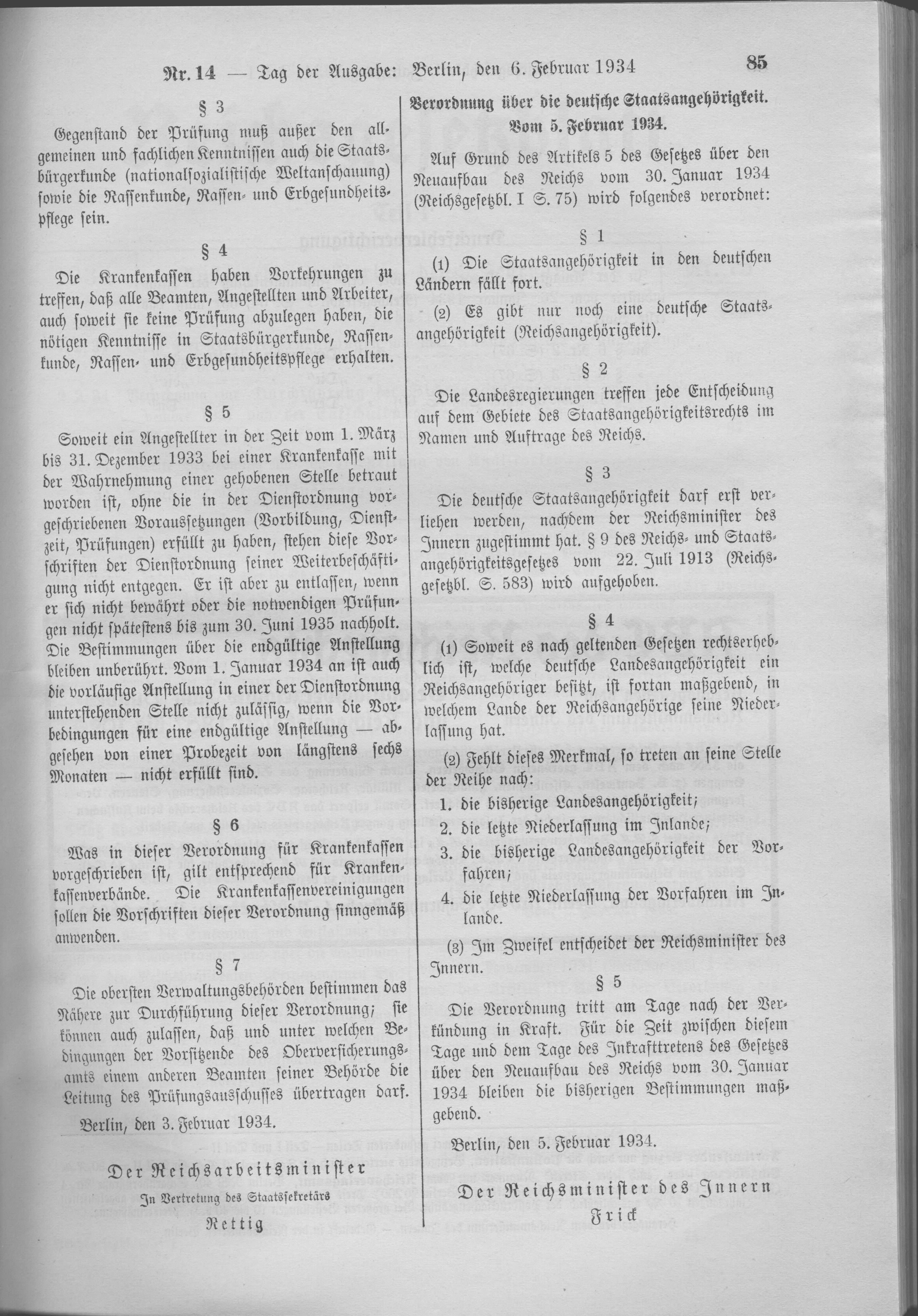 Reichsgesetzblatt I 1934 Nr. 14 S. 85