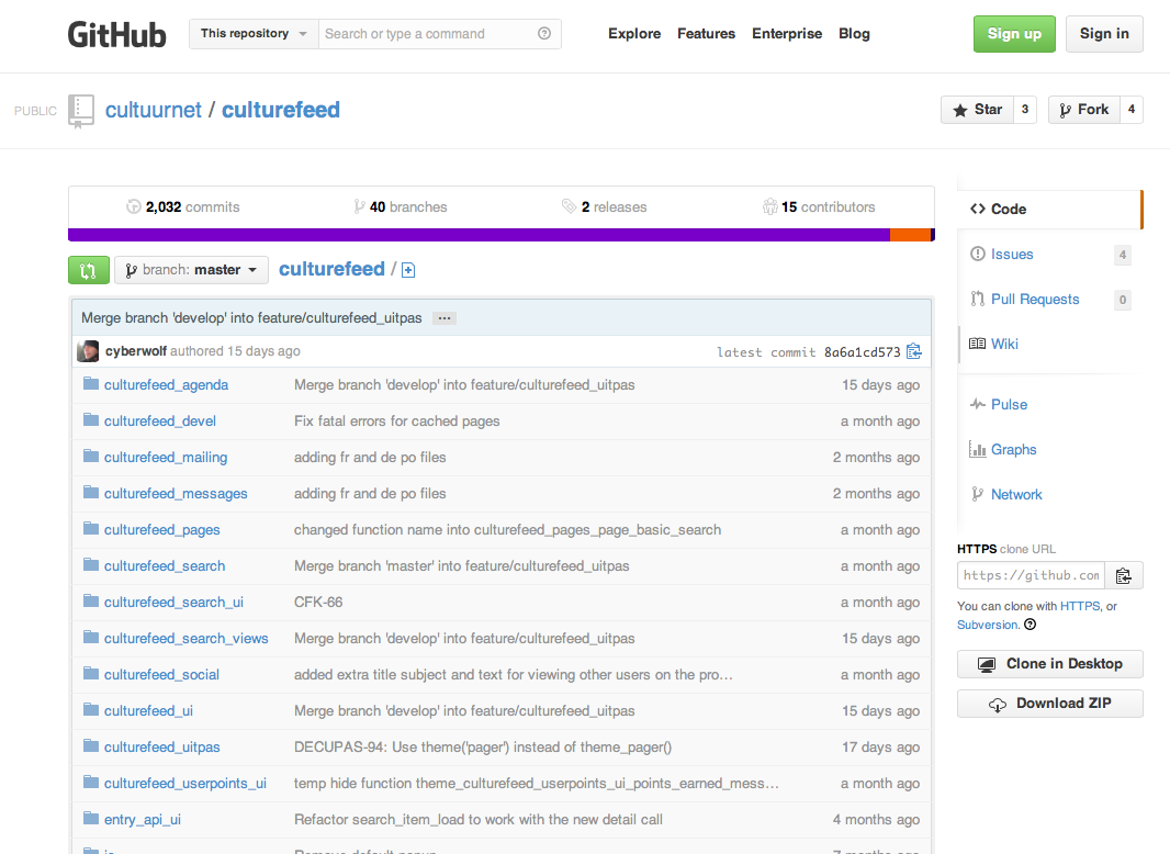 Project homepage on GitHub