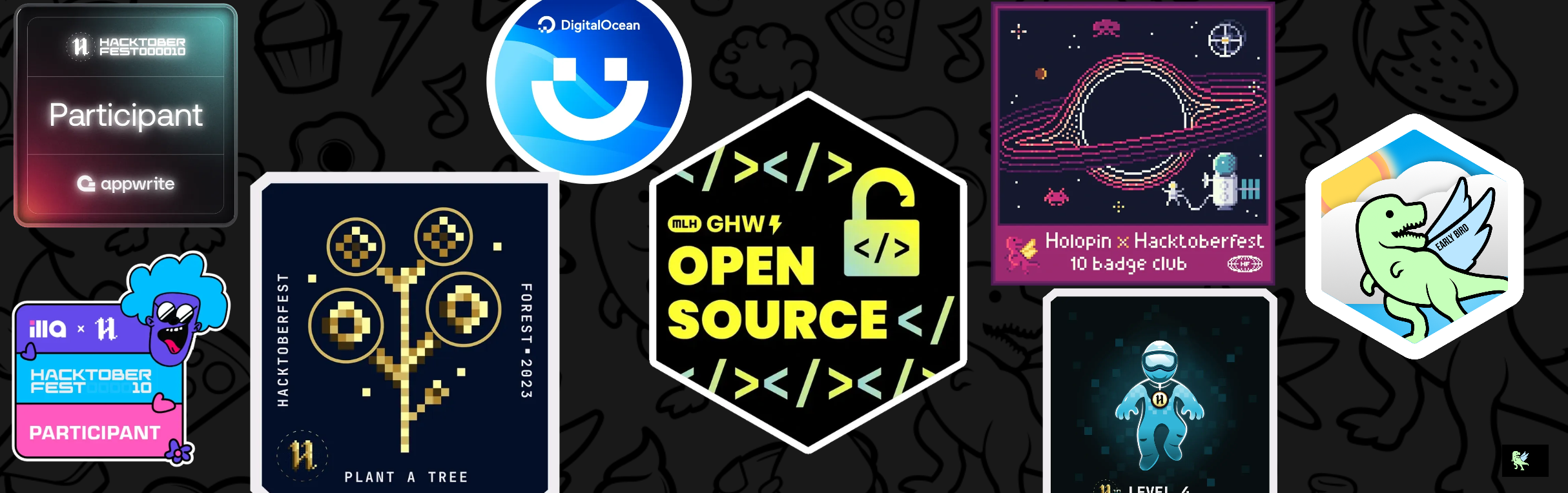 An image of @vashuvats's Holopin badges, which is a link to view their full Holopin profile