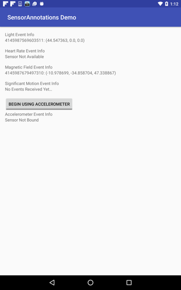 SensorAnnotations Sample App