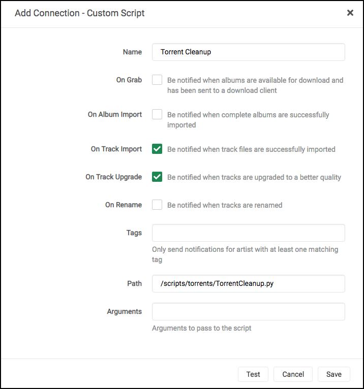 Lidarr Torrent Cleanup Script CloudBox