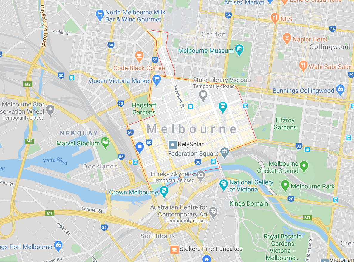 Melbourne CBD Map