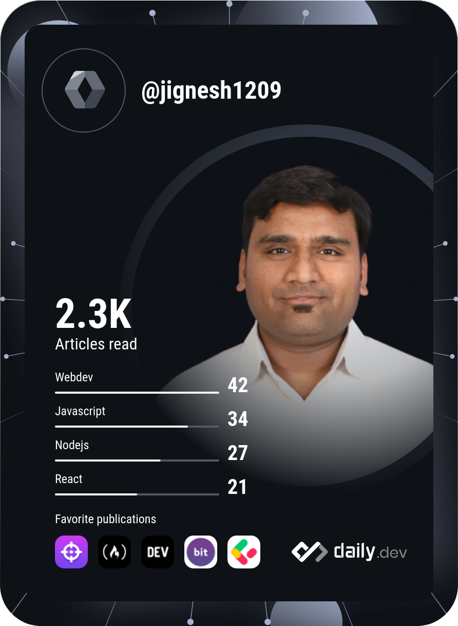 Jignesh Prajapati's Dev Card