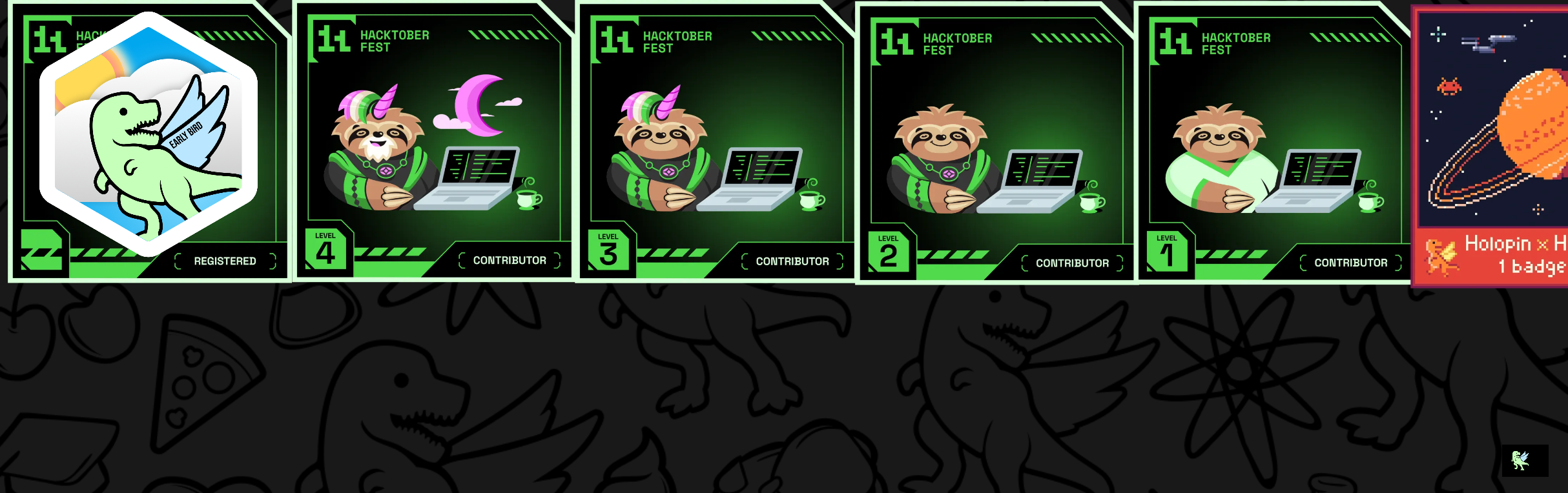 An image of @harshangvirani's Holopin badges, which is a link to view their full Holopin profile