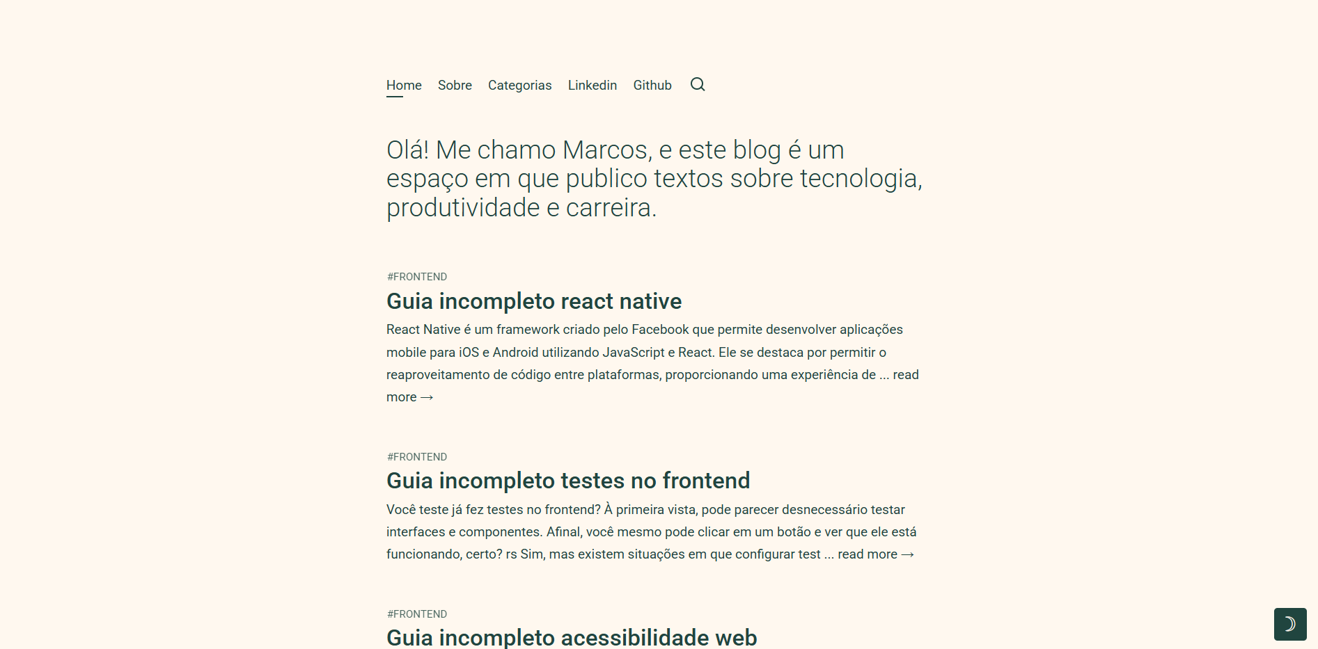 Blog Screenshot