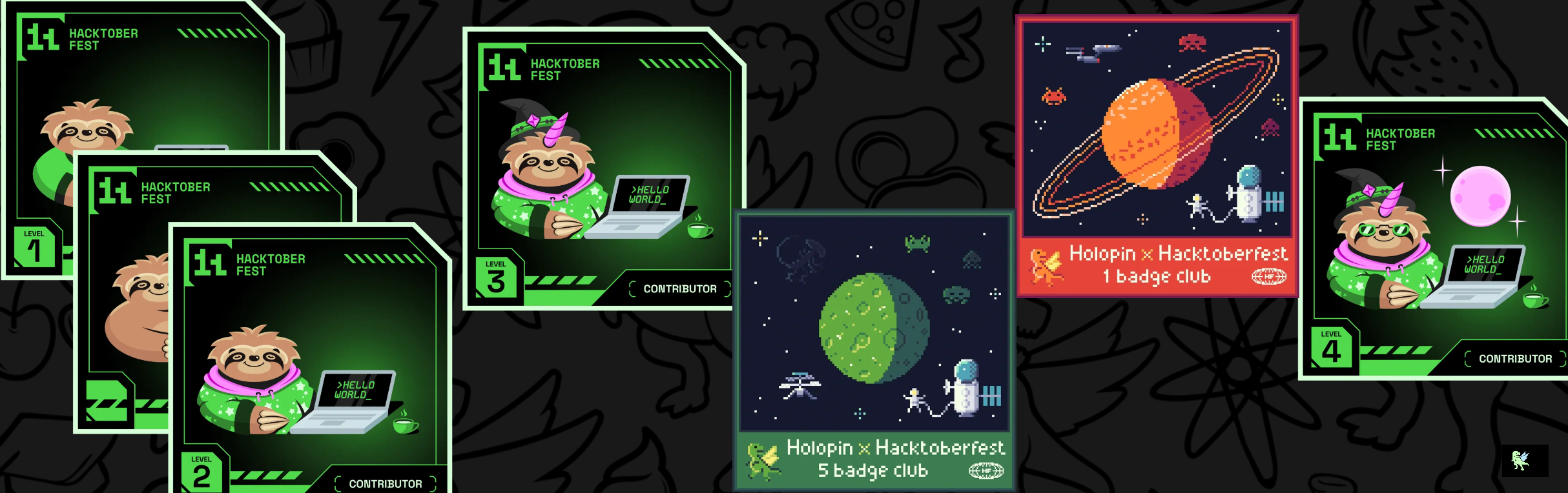 An image of @sanchiitvijay's Holopin badges, which is a link to view their full Holopin profile