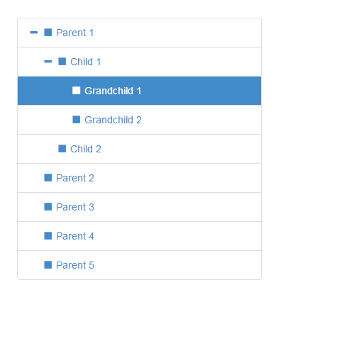 Bootstrap Tree View Default