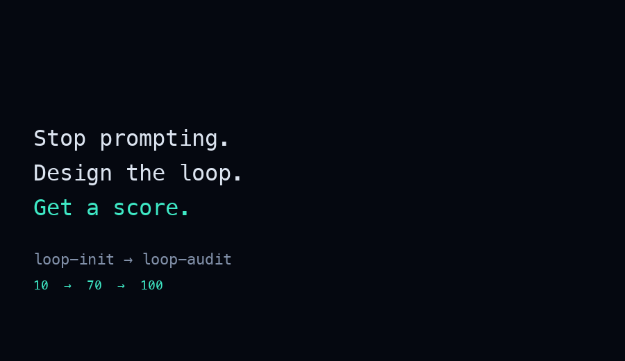 Loop Ready score climbs from 10 to 100 in 15 seconds