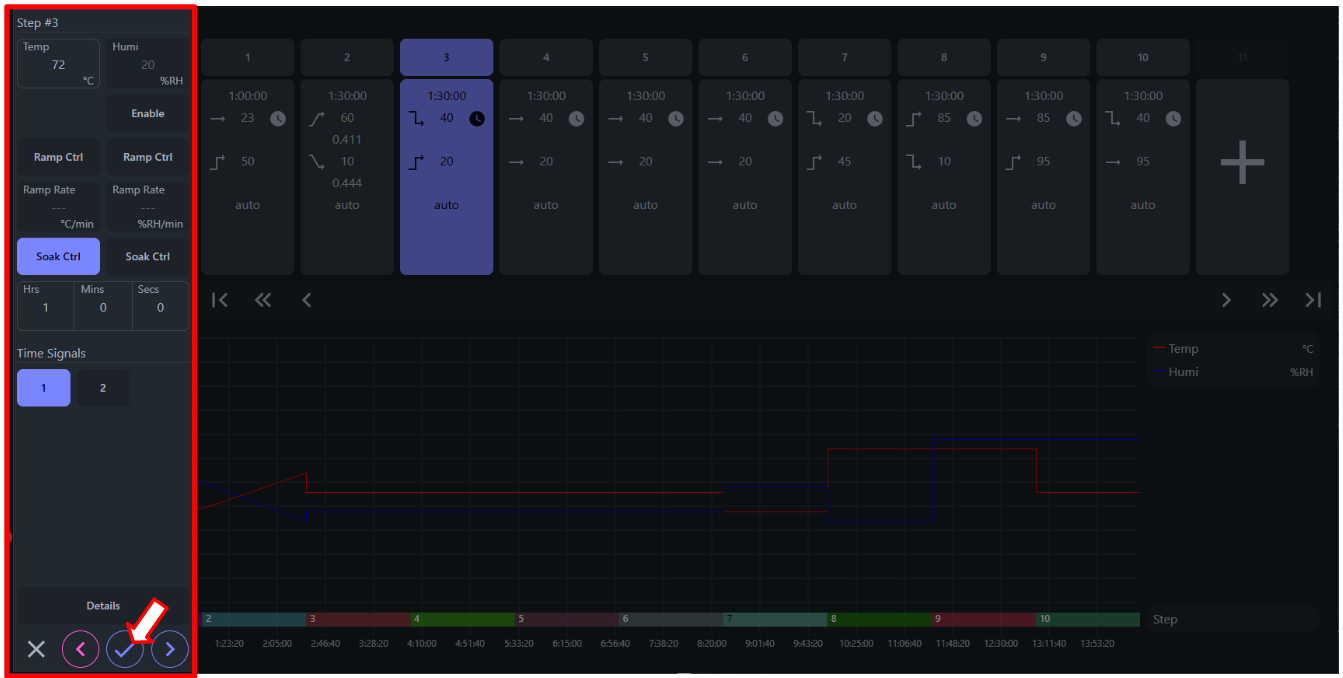 Editing contents for the new step