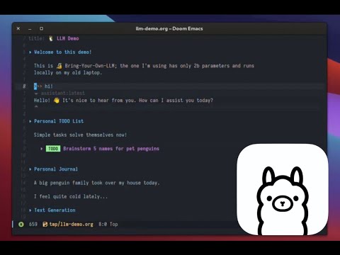 Demo: Local LLM in Emacs