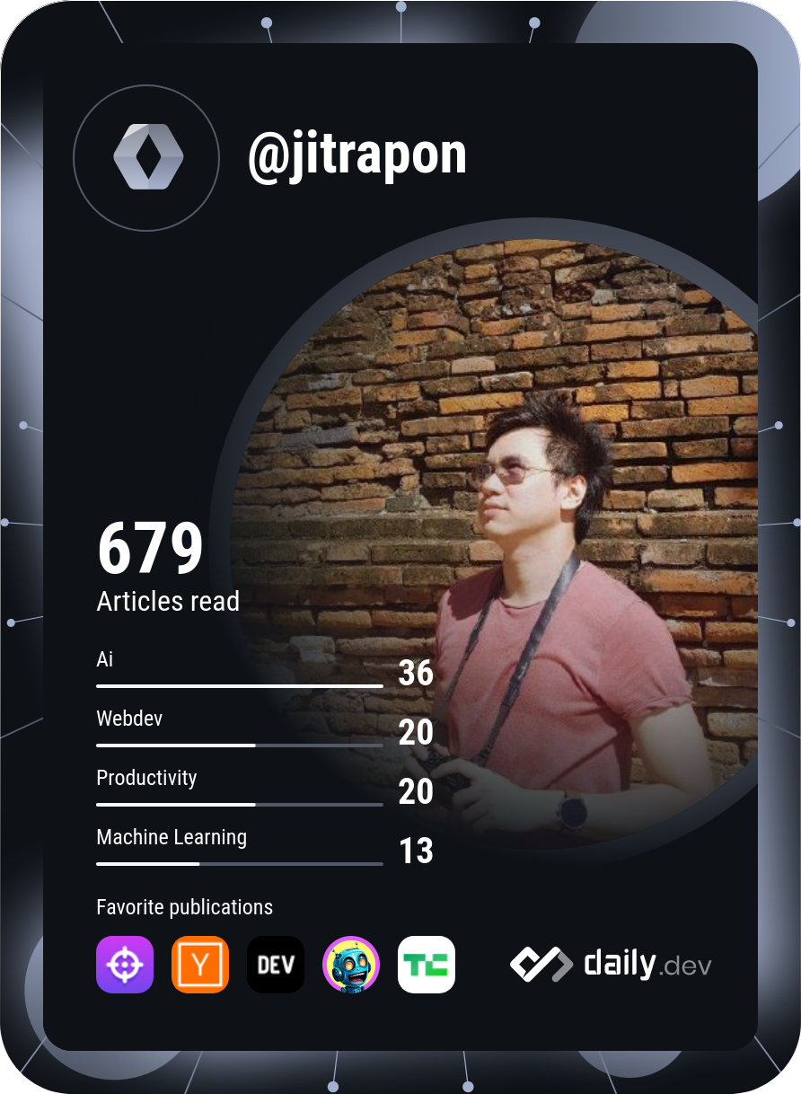 Jitrapon Tiachunpun's Dev Card