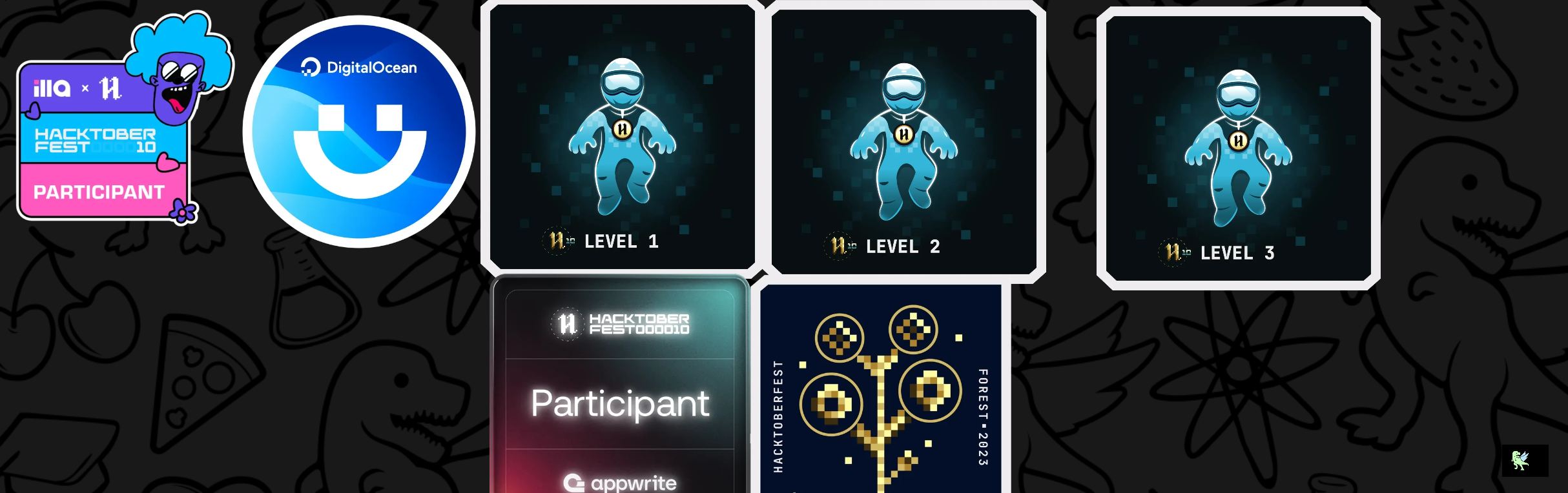 An image of @lairdstreak's Holopin badges, which is a link to view their full Holopin profile