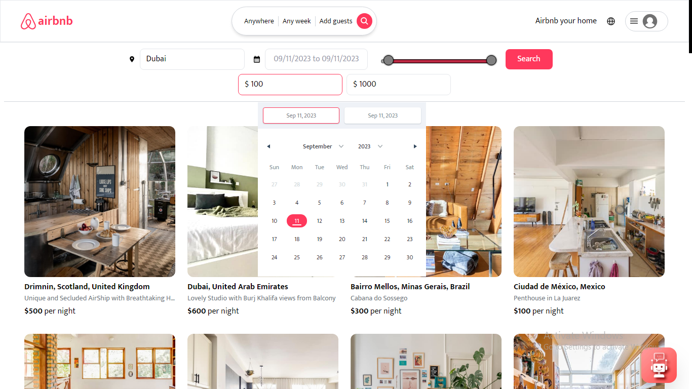 AirBnB Screenshot