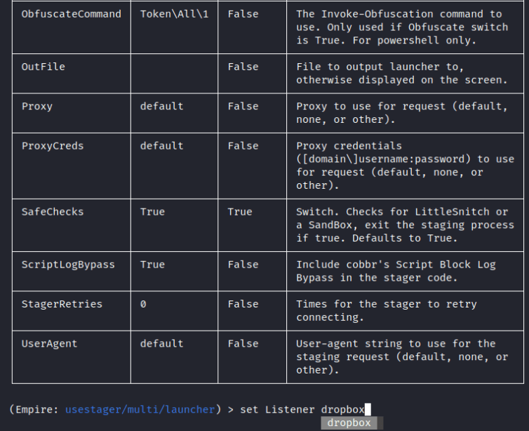 Select usestager multi/launcher