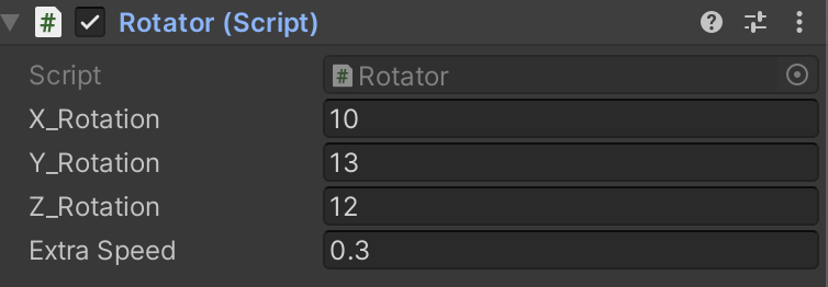 Unity Rotator Panel