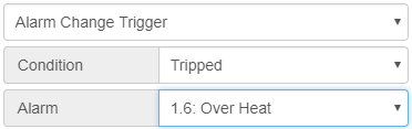 Alarm change trigger
