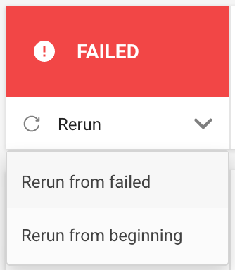 rerun failed job in workflow