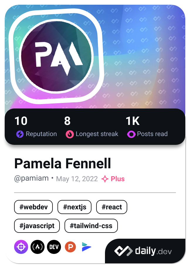 Pamela Fennell's Dev Card