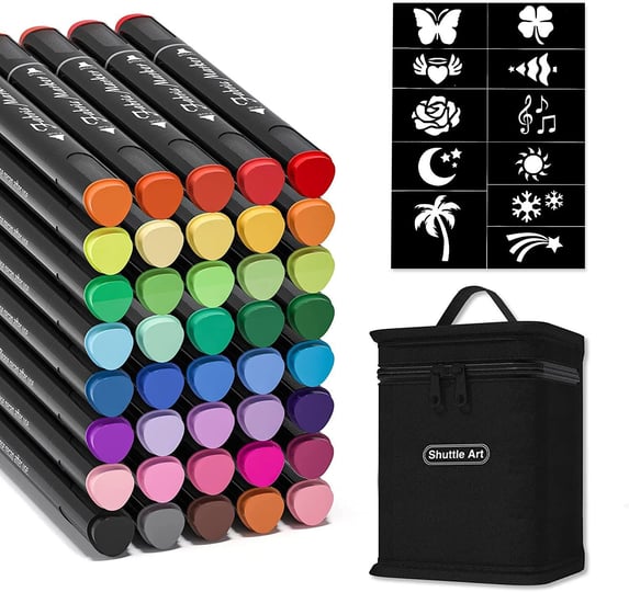 shuttle-art-fabric-markers-pens-40-colors-dual-tip-fabric-markers-permanent-no-bleed-markers-for-t-s-1