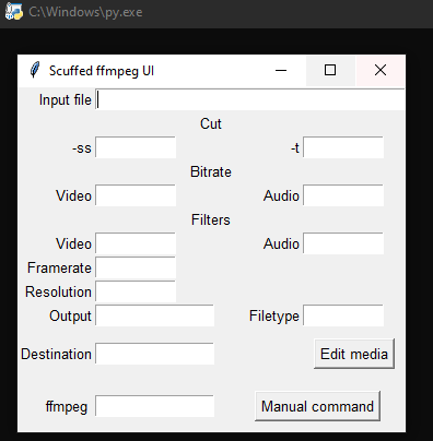 GitHub - yellaux/Scuffed-Ffmpeg-Helper: Python Tkinter UI to feed ...