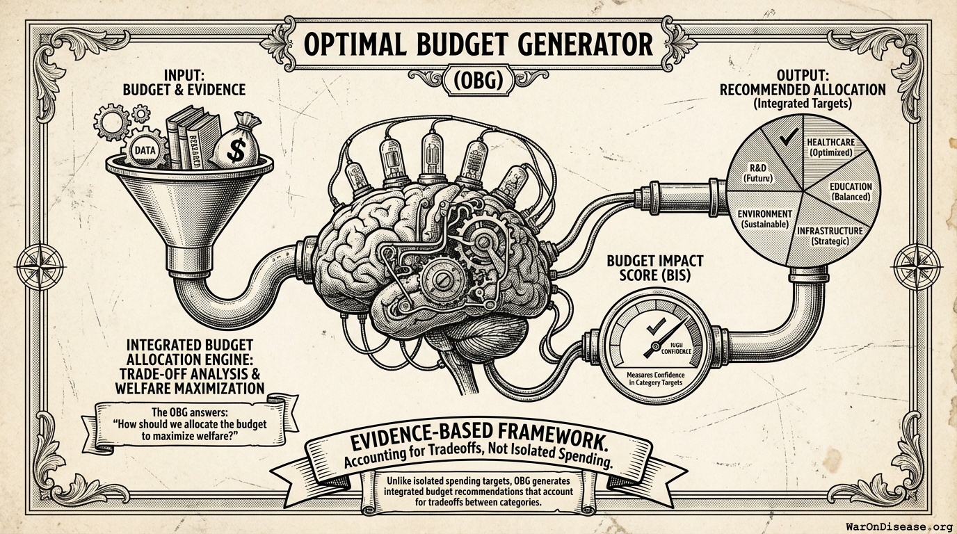 The Optimal Budget Generator: A Causal Inference Protocol for Maximizing Median Health and Wealth Through Public Goods Funding