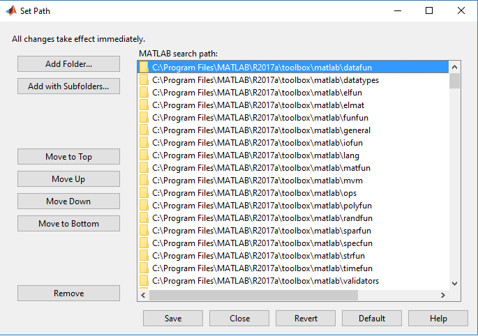 MATLAB pathtool