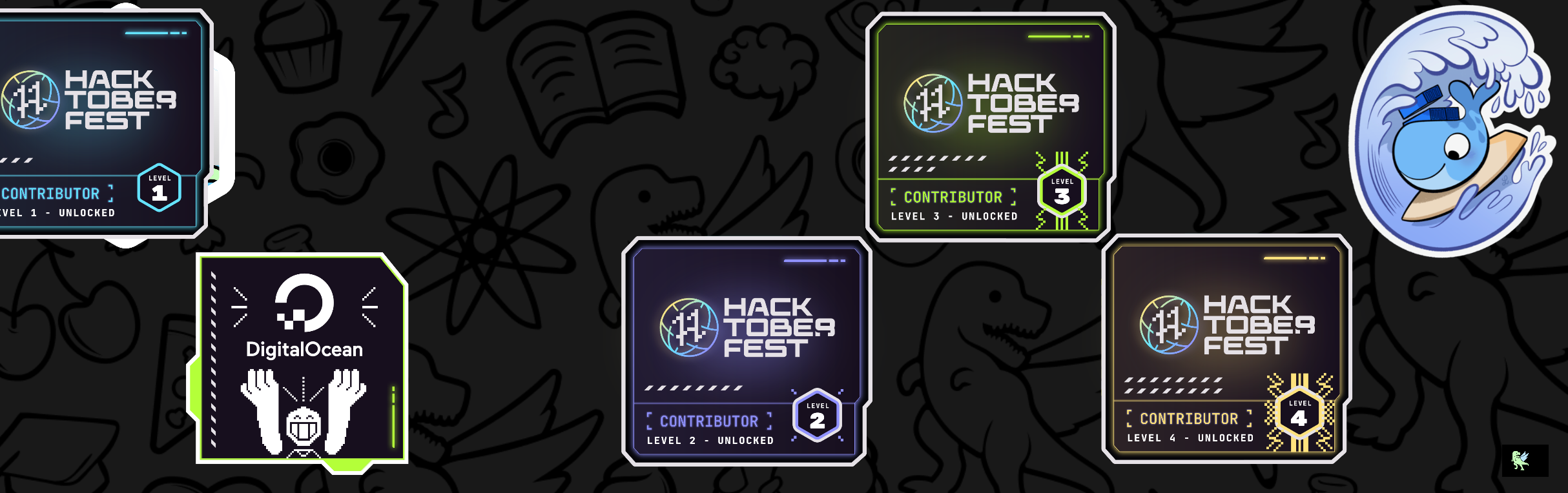 An image of @lingeshkrish08's Holopin badges, which is a link to view their full Holopin profile