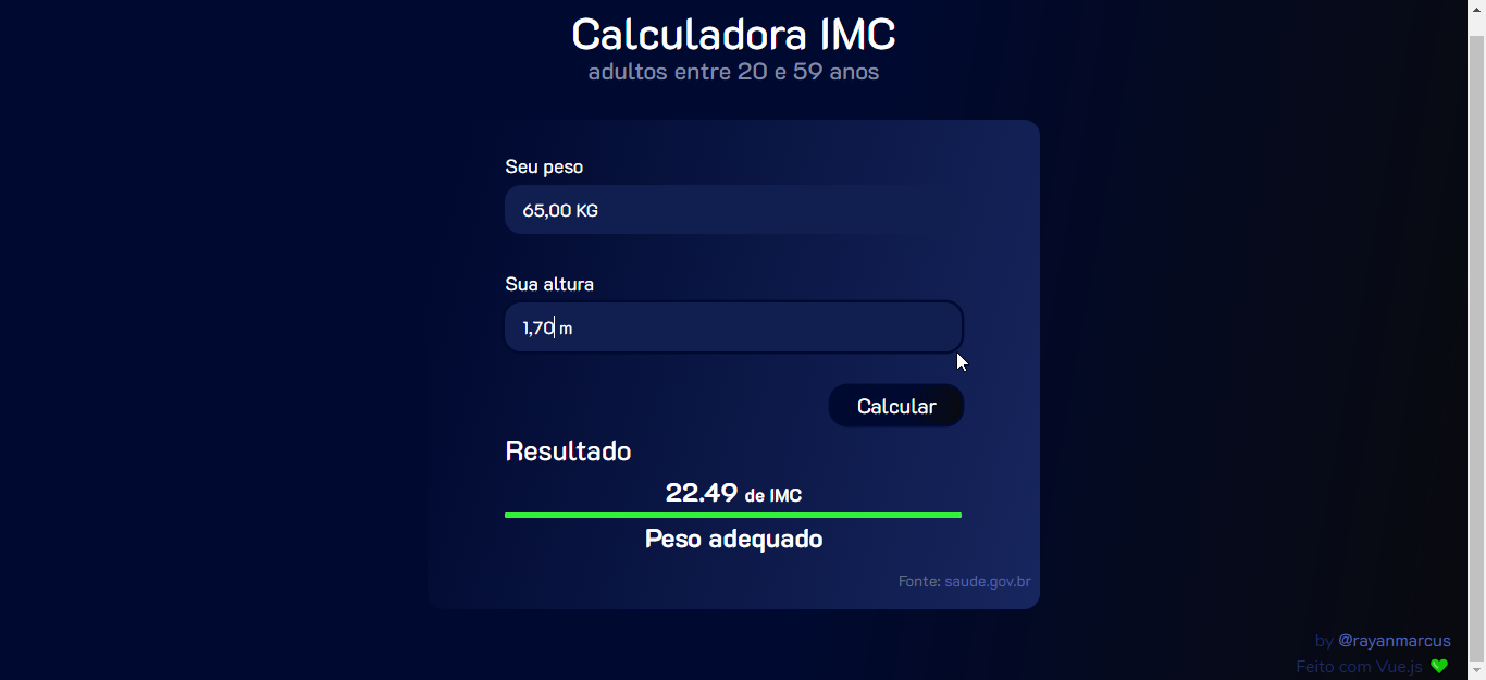 Print - Calculadora IMC