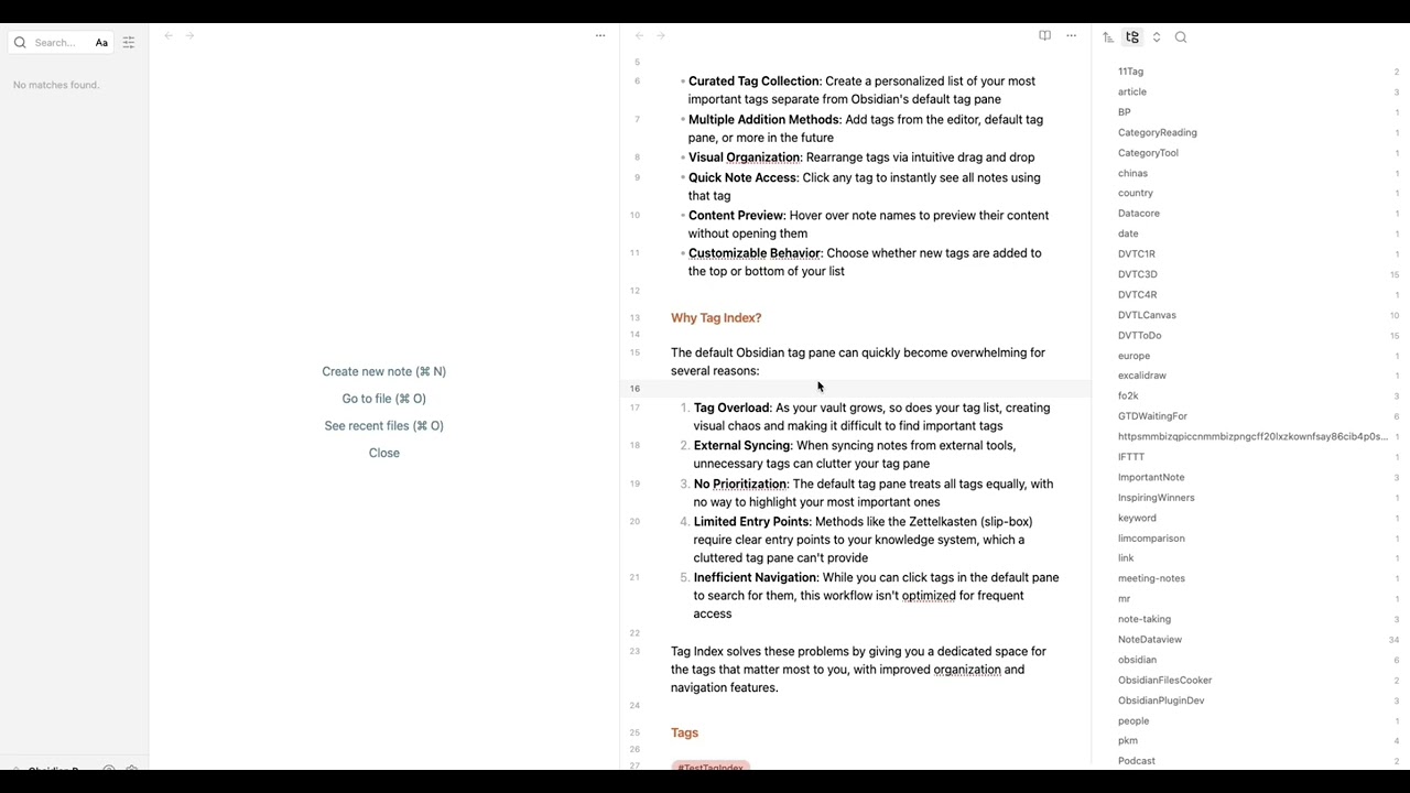 New Obsidian Plugin: Avoid tag pane chaos, create a curated list of important tags