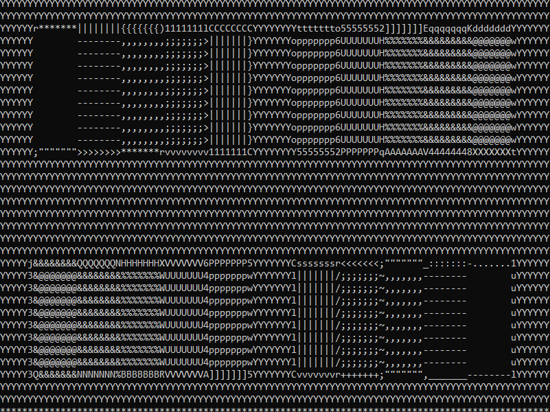 Grayscale Ascii art