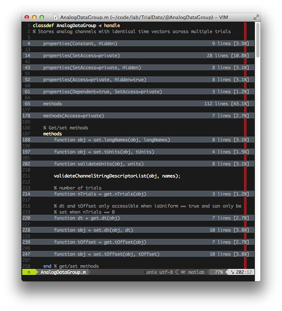 vim-matlab-fold Screenshot