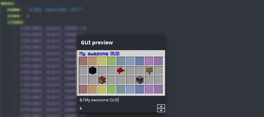 GUI preview