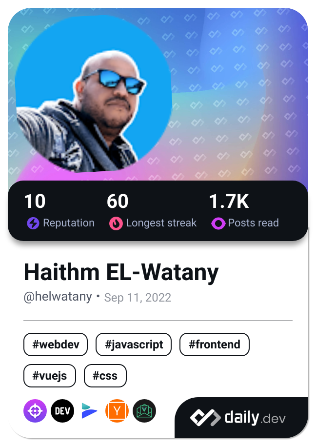 Haithm EL-Watany's Dev Card