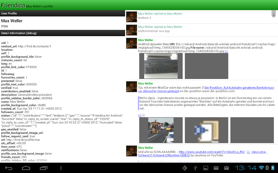 Screenshot on tablet