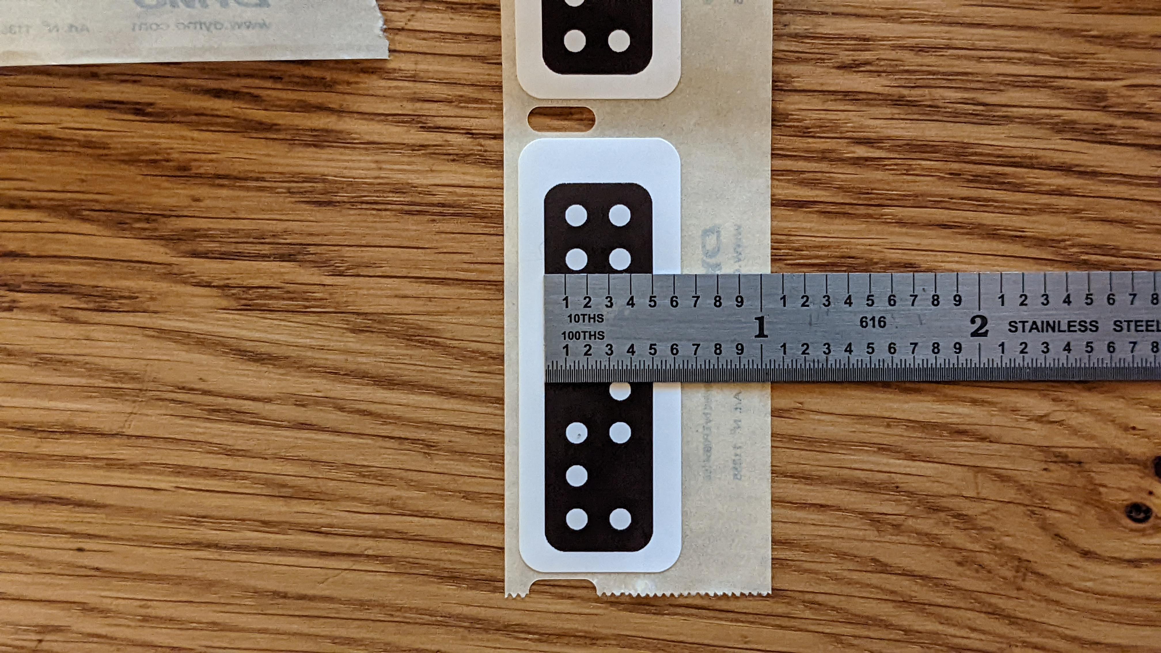 Printed label size