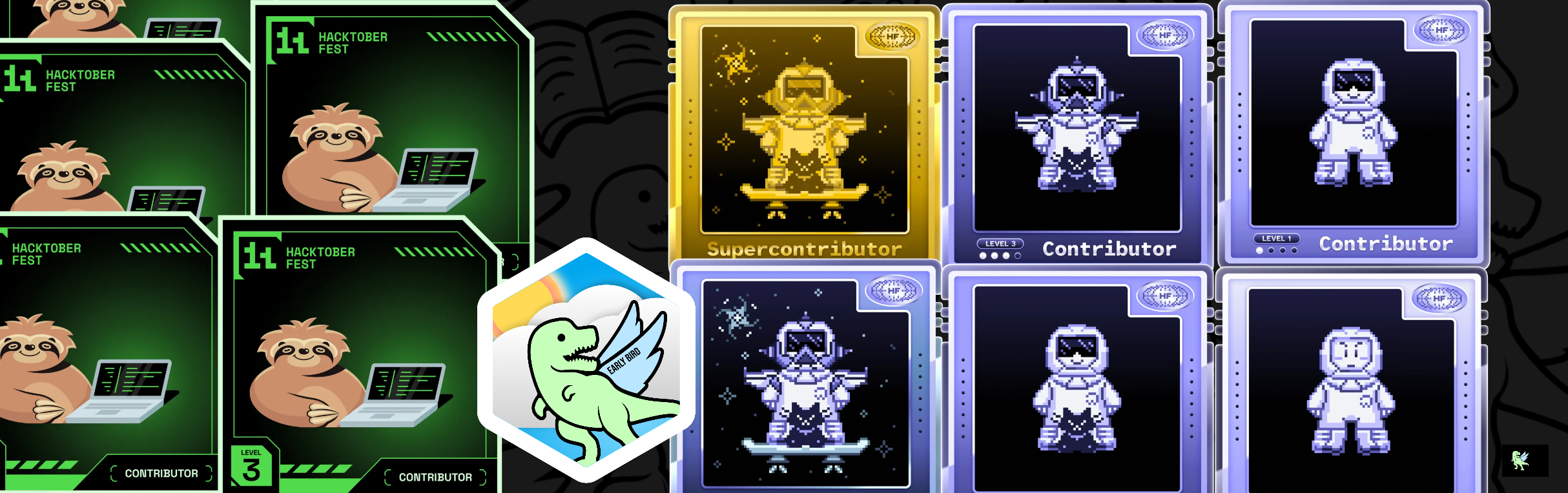 An image of @athaxv's Holopin badges, which is a link to view their full Holopin profile