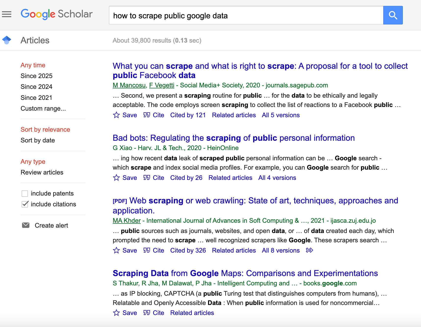 Why Scrape Google Scholar