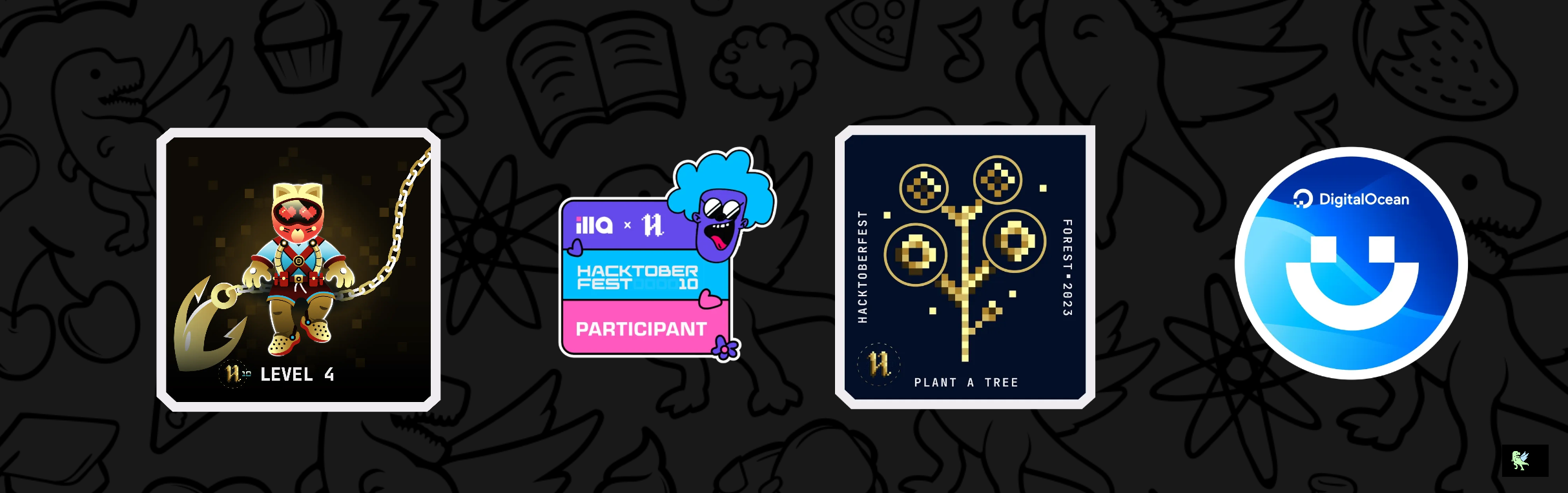 An image of @adt21's Holopin badges, which is a link to view their full Holopin profile