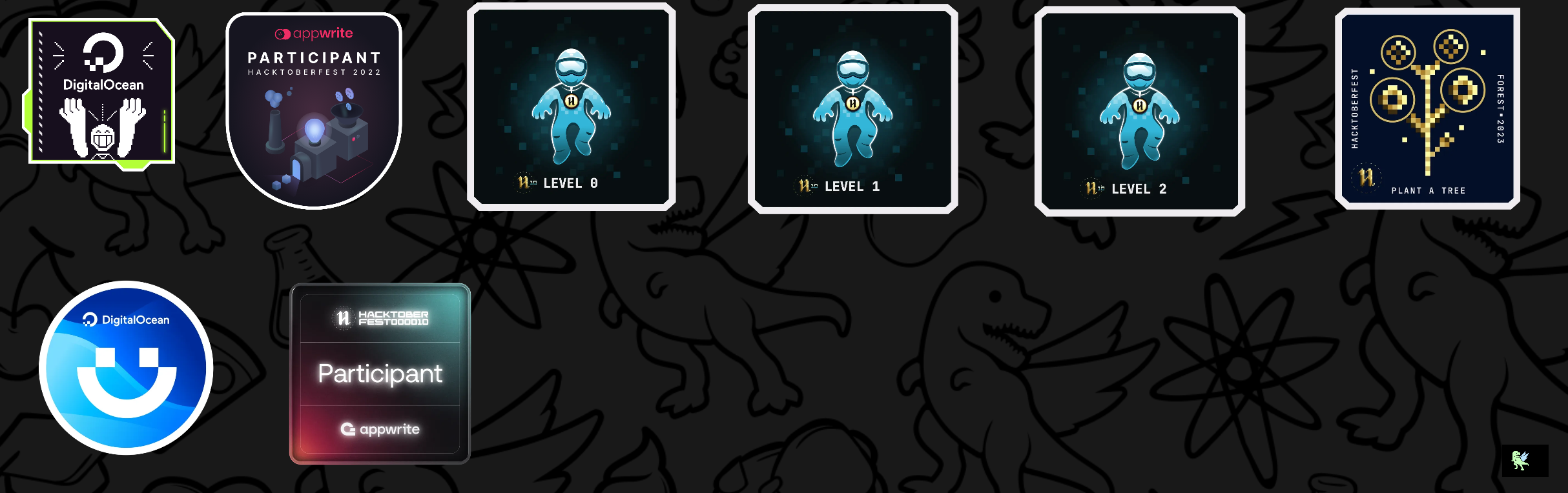 An image of @prateek_271's Holopin badges, which is a link to view their full Holopin profile