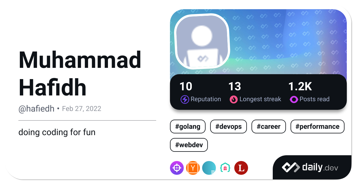 Muhammad Hafidh's Dev Card