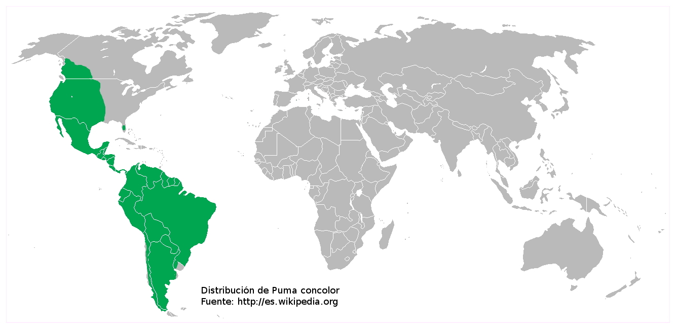 Figure 1. Puma's distribution