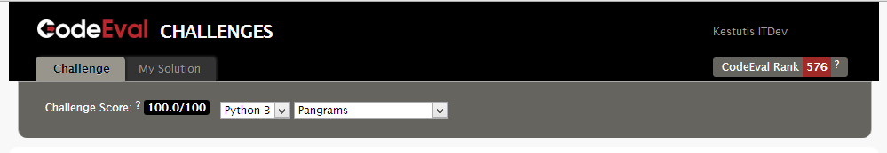 CodeEval Rating #576
