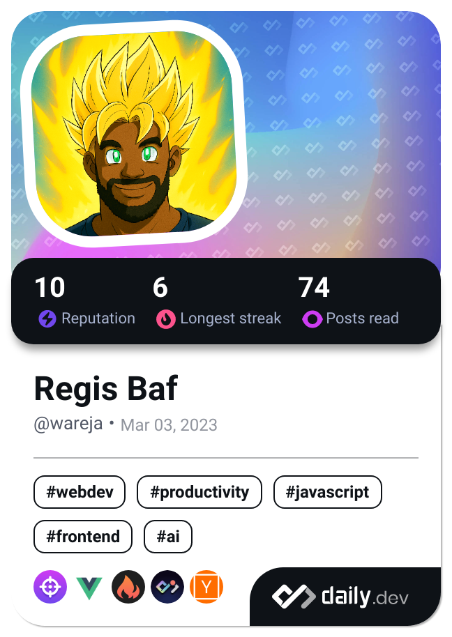 Regis Baf's Dev Card