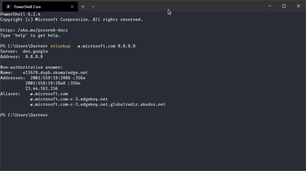 Screenshot of my terminal, showing the www, :: and // ligatures drawing incorrectly