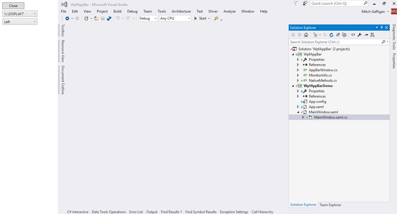 AppBar docked to edges