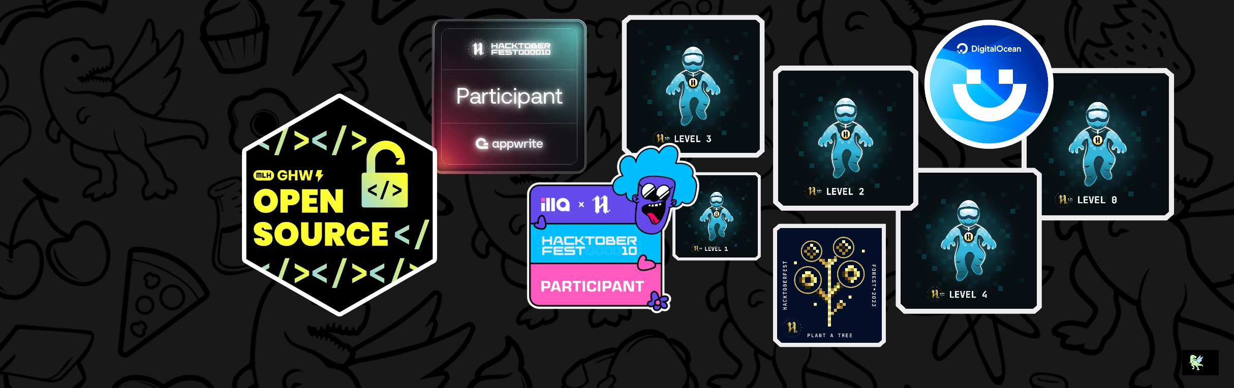 An image of @maxasif's Holopin badges, which is a link to view their full Holopin profile
