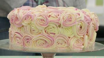 A resized flowery cake