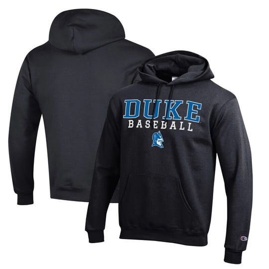 mens-champion-black-duke-blue-devils-stacked-logo-baseball-pullover-hoodie-size-large-1