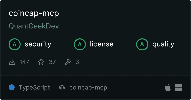 coincap-mcp MCP server
